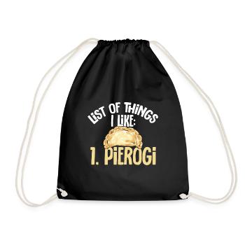 Polish Food Pierogi - Drawstring Bag - black - Front