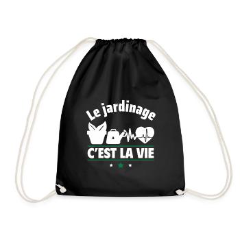 le jardinage c est la vie,jardinier,jardinière - Sac de sport léger - noir - Devant