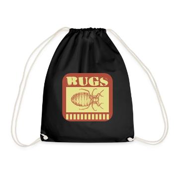 Bugs insects - Drawstring Bag - black - Front