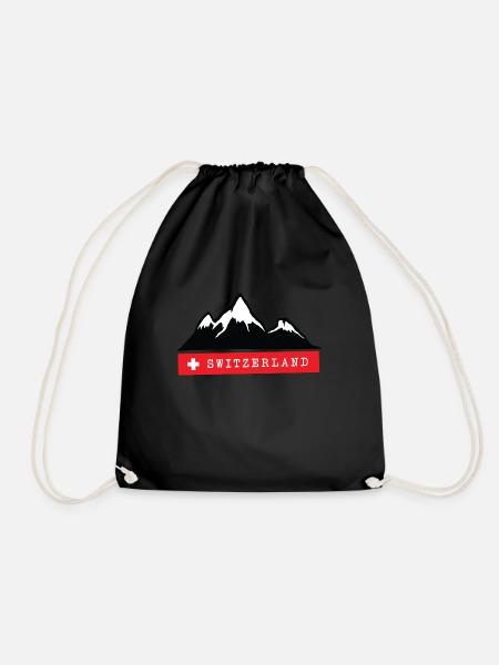 Montagnes suisses - Alpes suisses - Alpes - Sac de sport léger - noir