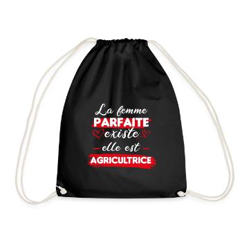cadeau sympa femme agricultrice parfaite - Sac de sport léger - noir - Devant