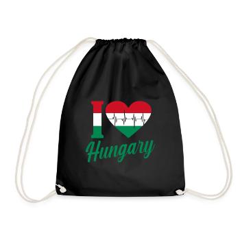 Hongrie - Sac de sport léger - noir - Devant
