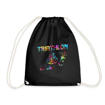 Triathlon Natation Cyclisme Course Sportif - Sac de sport léger - noir - Devant