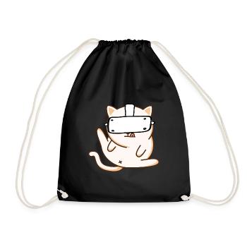 VR Cat - Virtual Reality - Drawstring Bag - black - Front