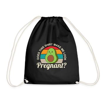 Parents de grossesse drôle enceinte - Sac de sport léger - noir - Devant