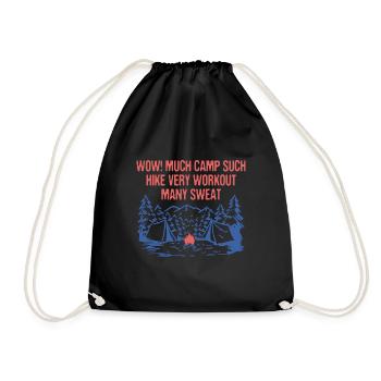Beaucoup de camp Telle Randonnée Très Entraînement Beaucoup de sueur - Sac de sport léger - noir - Devant