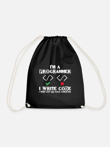 I'm a Programmer i write code Lover Coding - Turnbeutel - Schwarz