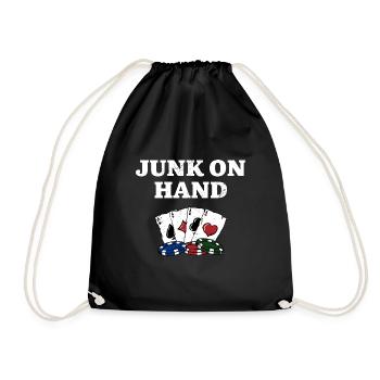Junk on Hand Poker Card Games Poker Player Card - Turnbeutel - Schwarz - Vorne