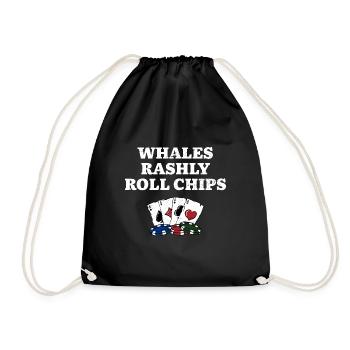 Whales Rashly Roll Chips Casino Poker Jeu - Sac de sport léger - noir - Devant