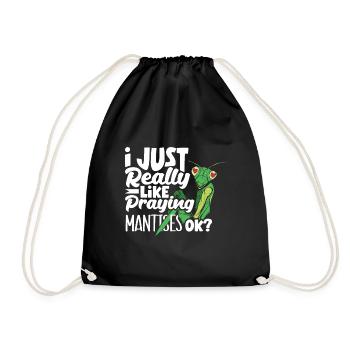 Insect Bug Collector I Just Really Like Praying - Drawstring Bag - black - Front