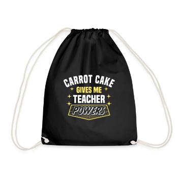 Le gâteau aux carottes me donne des pouvoirs de professeur drôle - Sac de sport léger - noir - Devant