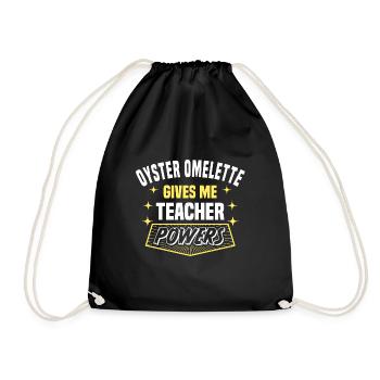 Oyster Omelette me donne des pouvoirs de professeur drôle - Sac de sport léger - noir - Devant