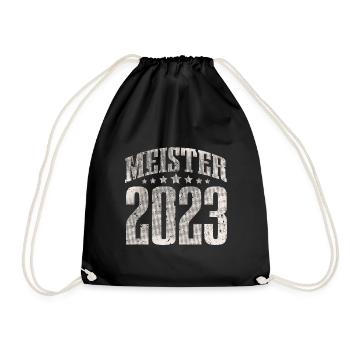 Meister 2023 Meisterprüfung Meisterbrief - Turnbeutel - Schwarz - Vorne