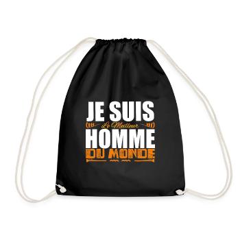 Je Suis Le Meilleur Homme Du Monde Spéciale Cadeau - Sac de sport léger - noir - Devant