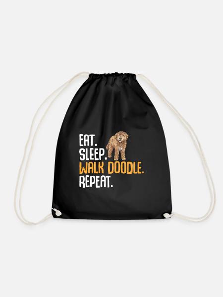 Goldendoodle Doodle Hund - Turnbeutel - Schwarz