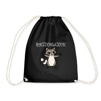 Citation ironique : adorables ratons laveurs, - Sac de sport léger - noir - Devant