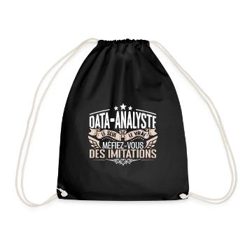 Data Analyste le seul Data Analyste le vrai Data A - Sac de sport léger - noir - Devant
