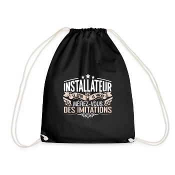 Installateur le seul Installateur le vrai Installa - Sac de sport léger - noir - Devant