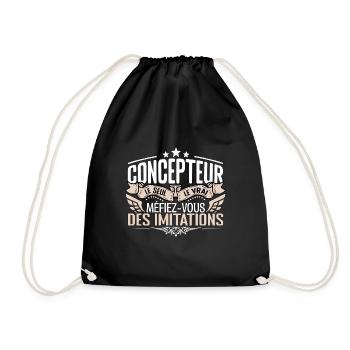 Concepteur le seul Concepteur le vrai Concepteur - Sac de sport léger - noir - Devant