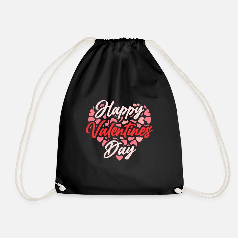 Joyeuse Saint-Valentin - Saint-Valentin pour les amoureux - Sac de sport léger - noir