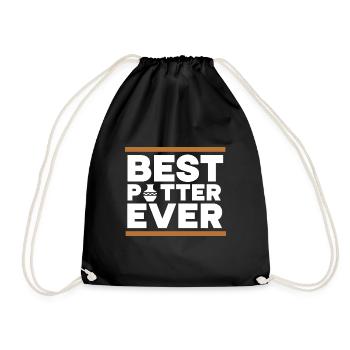Pottery Pottery Pottery Artist Clay - Drawstring Bag - black - Front