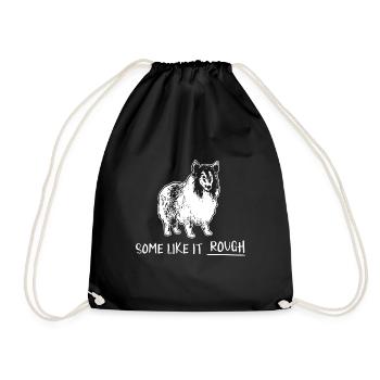 Collie à poil long Collie rugueux Chien - Sac de sport léger - noir - Devant