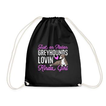 Italian Greyhound Greyhound Dogs - Drawstring Bag - black - Front
