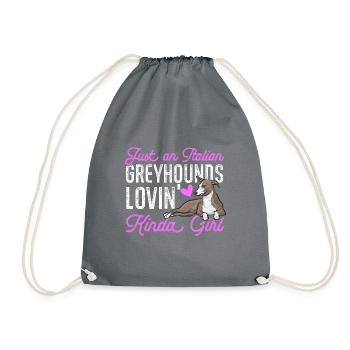 Italian Greyhound Greyhound Dogs - Drawstring Bag - grey - Front