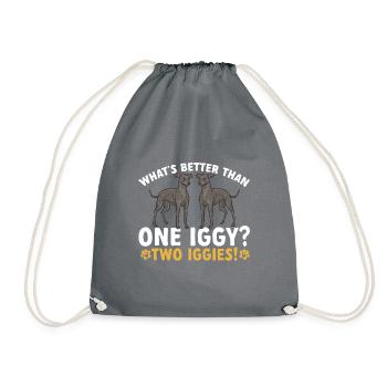 Italian Greyhound Greyhound Dogs - Drawstring Bag - grey - Front