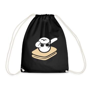 Marshmallow Dabbing Smore Cool Kids Camping - Turnbeutel - Schwarz - Vorne