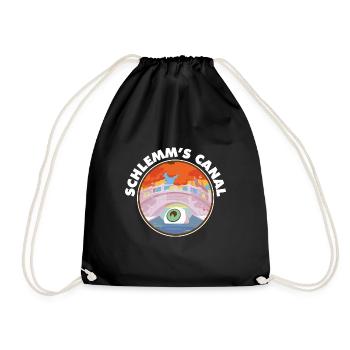 Funny Optometrist Pun Schlemm's Canal Eye - Drawstring Bag - black - Front