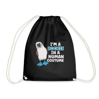 Blue-footed Booby Seabird Blue-footed Booby Seabird - Drawstring Bag - black - Front