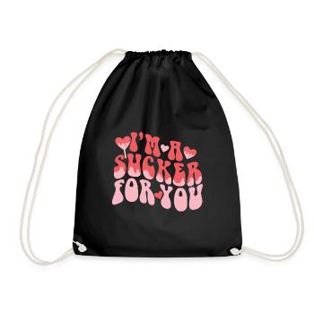 Valentine's Day Pun I'm A Sucker For You Matching - Turnbeutel - Schwarz - Vorne