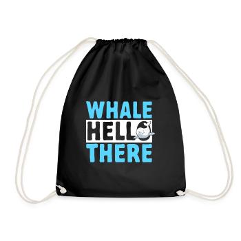Baleine blanche Béluga - Sac de sport léger - noir - Devant