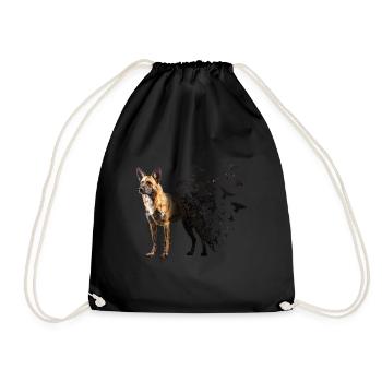 Chien de chasse peint - Sac de sport léger - noir - Devant