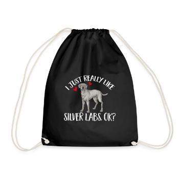 Silver Labrador Retriever Silver Lab - Sac de sport léger - noir - Devant