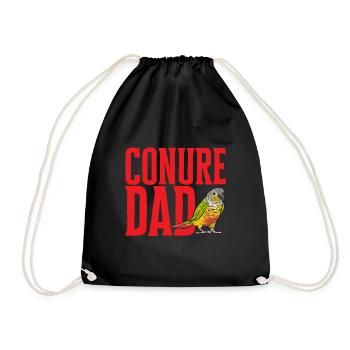 Molina Parakeet Parrot Bird Parakeet - Drawstring Bag - black - Front