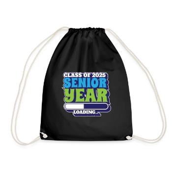 Class Of 2025 Senior Year Loading Future High - Drawstring Bag - black - Front