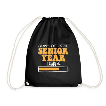 Class Of 2025 Senior Year Loading Future High - Drawstring Bag - black - Front