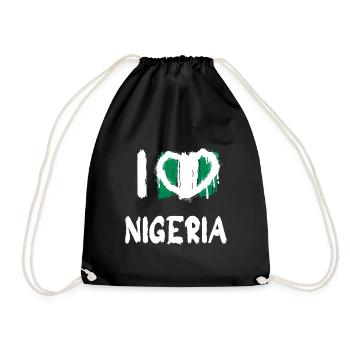 J’aime Nigeria Pays Pays - Sac de sport léger - noir - Devant