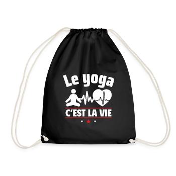 le yoga c est la vie,Yoga,Yogi,Sport - Sac de sport léger - noir - Devant