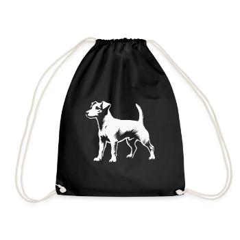 Jack Russell Terrier - Energiegeladener Liebling - Turnbeutel - Schwarz - Vorne