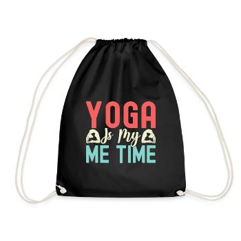 Yoga Is My Me Time Funny Yoga - Drawstring Bag - black - Front