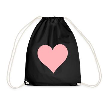 Valentinstag Pink Heart, Valentinstag - Turnbeutel - Schwarz - Vorne