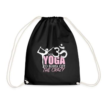 Yoga für Verrückte - Turnbeutel - Schwarz - Vorne