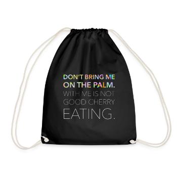 Denglisch funny saying gift - Drawstring Bag - black - Front
