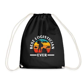 Logistics Best Logistician Ever - Drawstring Bag - black - Front