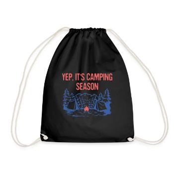 Yep It's Camping Season Summer Camper Tropical - Turnbeutel - Schwarz - Vorne