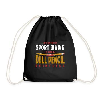La vie sans sport La plongée est comme un crayon terne - Sac de sport léger - noir - Devant