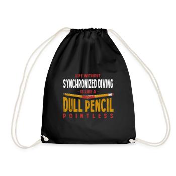 La vie sans plongée synchronisée est comme une plongée terne - Sac de sport léger - noir - Devant